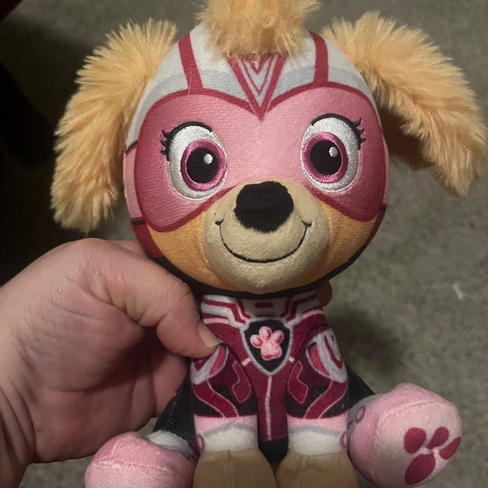 Paw Patrol The Mighty Movie Skye Plush Superhero Pink Dog Spin Master 8 Inch